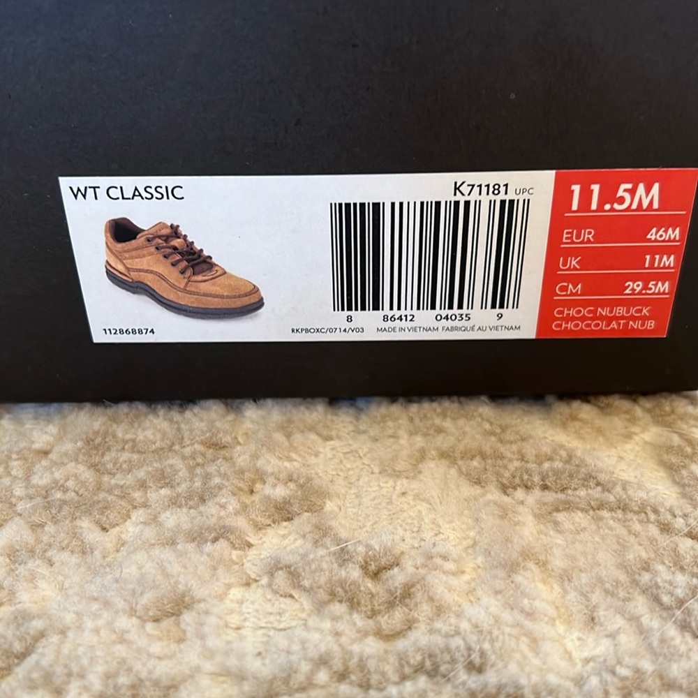 Brand new - in the box - Men’s Rockport  WT classic 11.5